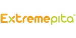 Extreme Pita logo showcasing vibrant orange and green colors, representing a brand focused on fresh, healthy food options, relevant to C17media's branding and print solutions.